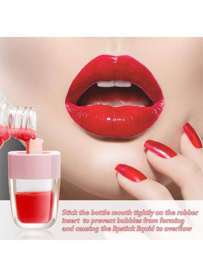 SRLIWHITE 10PCS Pink Ice Cream Plastic Lip Gloss Tubes with Wand, Refillable Empty Lip Balm Containers for DIY Lipstick & Makeup Samples (8ml) - Image 5